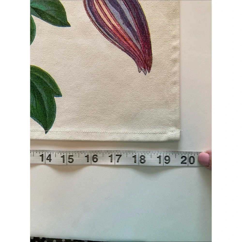Royal Botanic Gardens Kew Floral Tea Towel‎ Purple Clematis 19x20 Cotton Kitchen